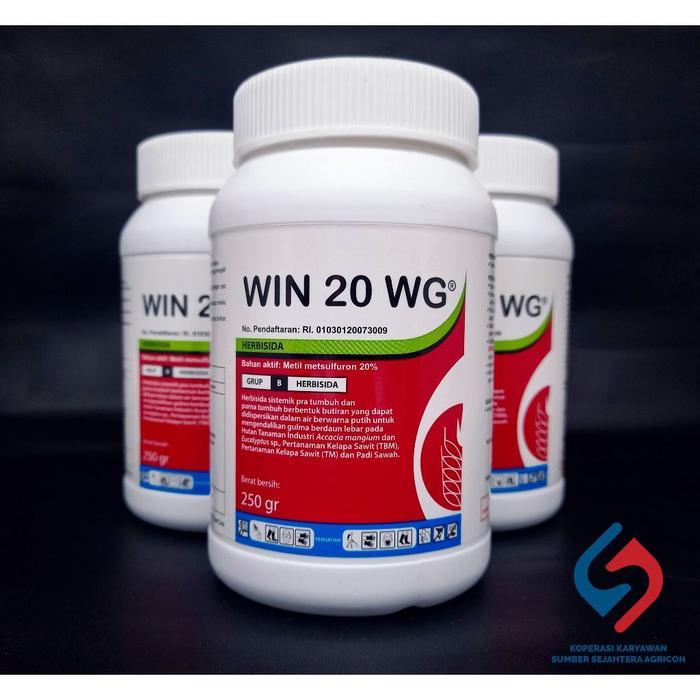 (READY SIAP KIRIM) HERBISDA WIN 20 WG - 250 GR AGRICON PENGENDALI GULMA BISA GOSEND