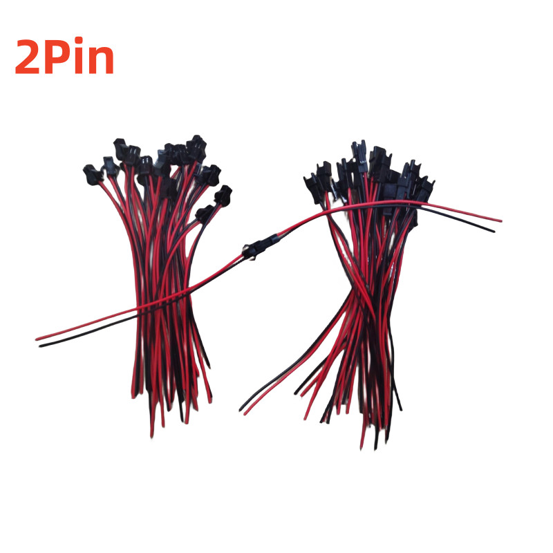 100Pairs 2pin/3pin 4pin 5pin 6Pin JST Male To Female Led Connector 15cm Wire for 2811 5050 RGB RGBW