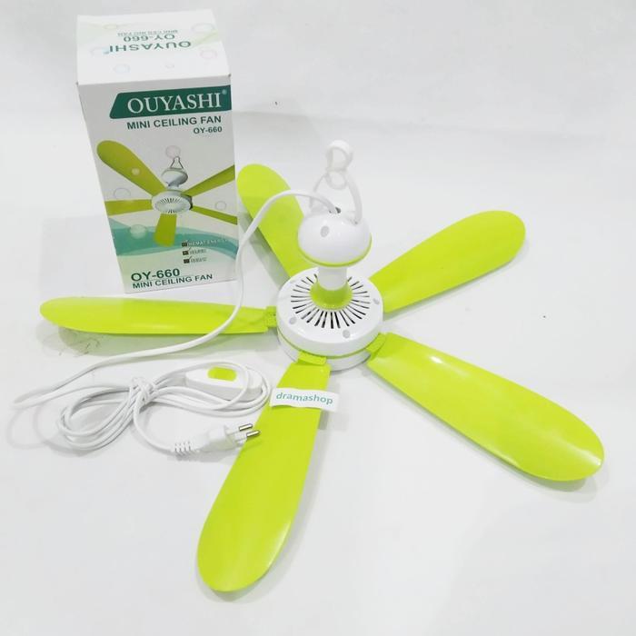 Kipas Angin Gantung Ouyashi Mini Ceiling Fan 5 Baling Baling Oy-660