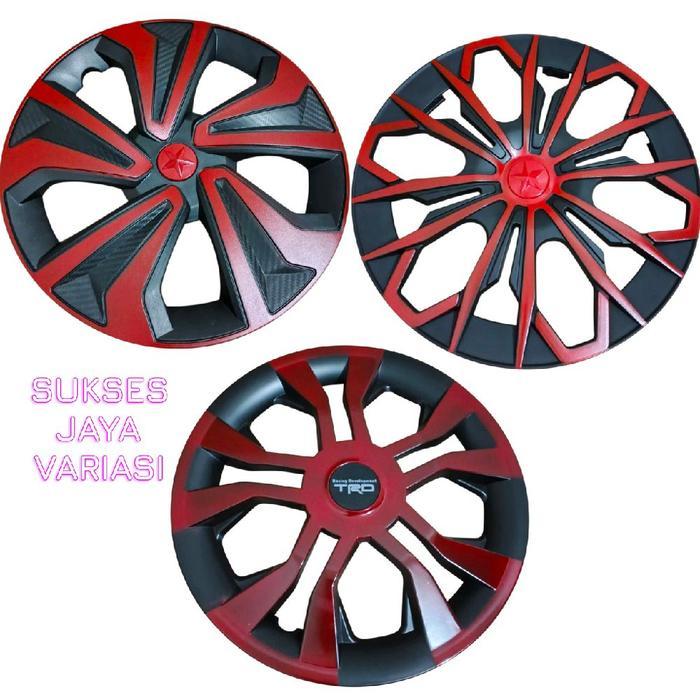 Cover Velg Whell Dop Cover Velg Roda Mobil Avanza Xenia Ring 14 Merah Hitam Ban Bracket Terbaru