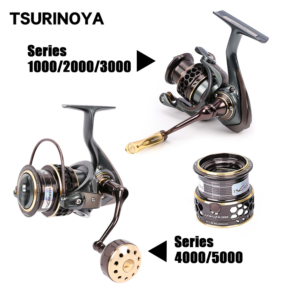 Tsurinoya Jaguar 1000/2000/3000/4000/5000 Double Spool Spinning Reel Ultralight Ajing Carp Casting