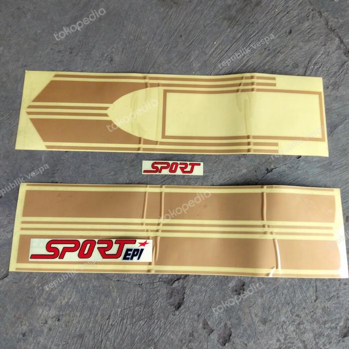 STIKER STRIPING POLET VESPA PX SPORT GOLD