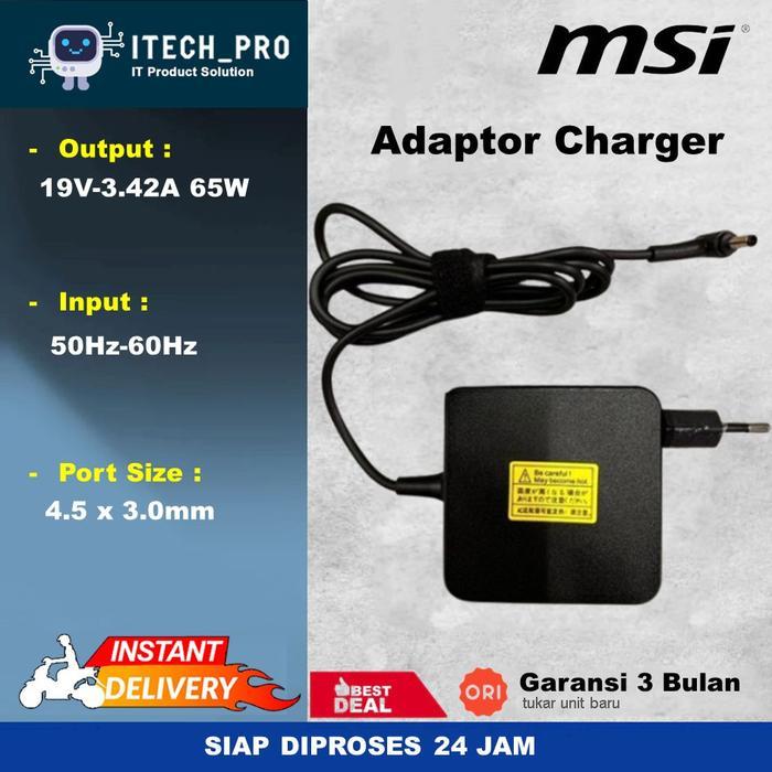 ORI Charger Adaptor Laptop MSI Modern 14 B11MOU B5M 9S7 B11SD 65W