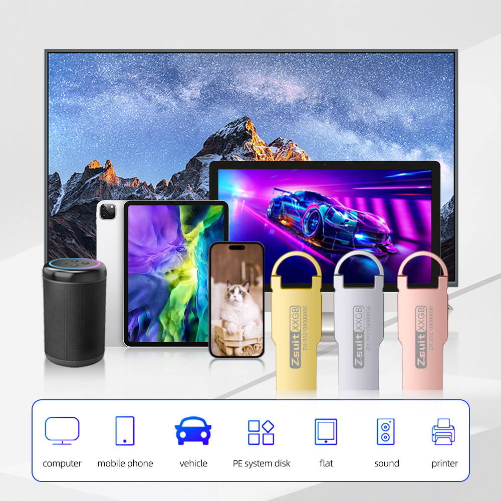 Zsuit 10PCS/Lot USB Stick Mini Pen Drive 8G USB Flash Drives 128GB Pendrive 64gb 32gb Metal Disk USB