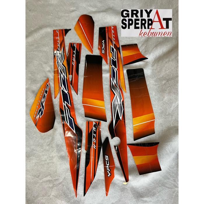 STRIPING LIS BODY F1ZR HITAM ORANGE 2003
