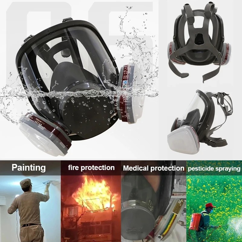 Full Face 6800 Gas Mask Spray Protective Mask Industrial Gas Mask Respirator New Type Gas Mask