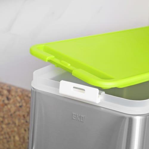 Tempat Beras Rice Box Stainless Sistem Tuang Dengan Tombol 10kg_Hijau