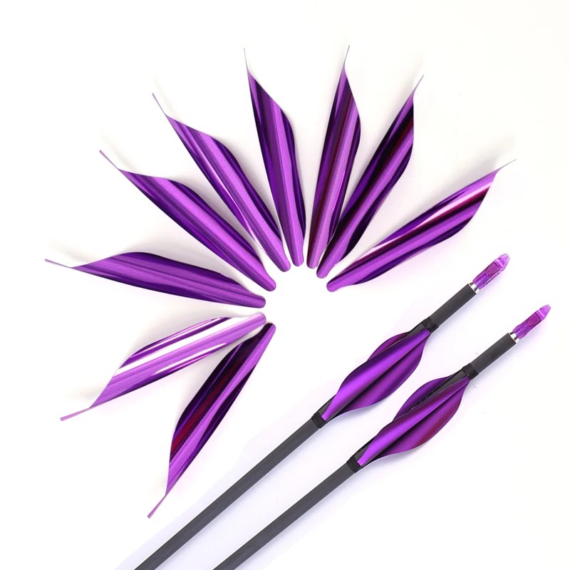 50pcs Newest Archery Spin Vanes Spiral Feather Right Wing DIY Arrow Archery With Tape Arrow