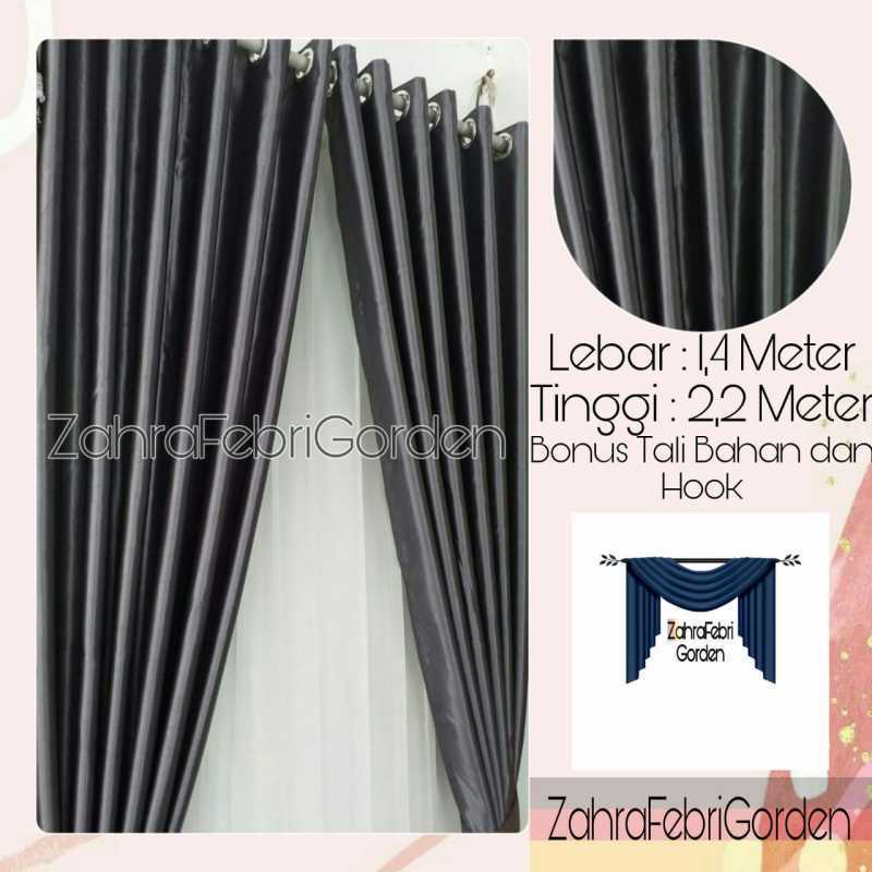 Neww Gorden Murah Gorden Minimalis Blackout Embos Motif Timbul Abu Tua