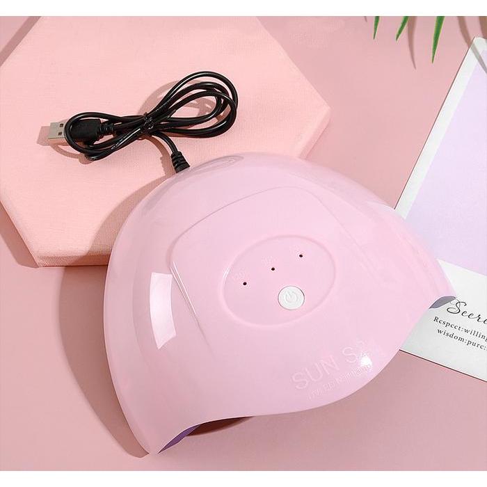 Set Pernis Kuku 2 Warna Nail Art VNIKE Pengering Kutek Kuku UV LED Nail Dryer 36W Alat