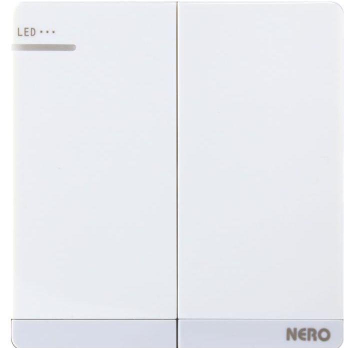 SAKLAR SERI LED DECORA PUTIH. SAKLAR DOUBLE NERO LED DECORA PUTIH