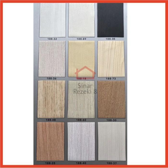 PVC Sheet Urat Kayu Taco Coklat Serat Pelapis Lemari Lapisan Meja Deco .