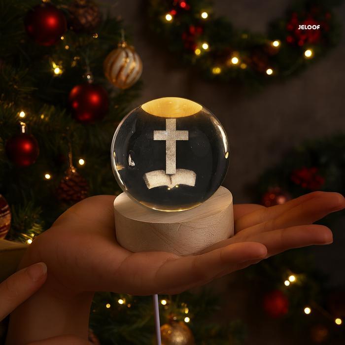 Lampu Tidur Salib Yesus Rohani Glow Lamp JELOOF