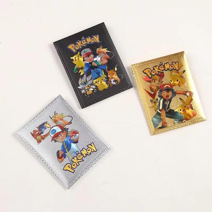 Kartu Pokemon Pikachu Foil Emas Kartu Kartu Hitam/Pelangi/Emas/Perak Koleksi Game Pokemon Kartu