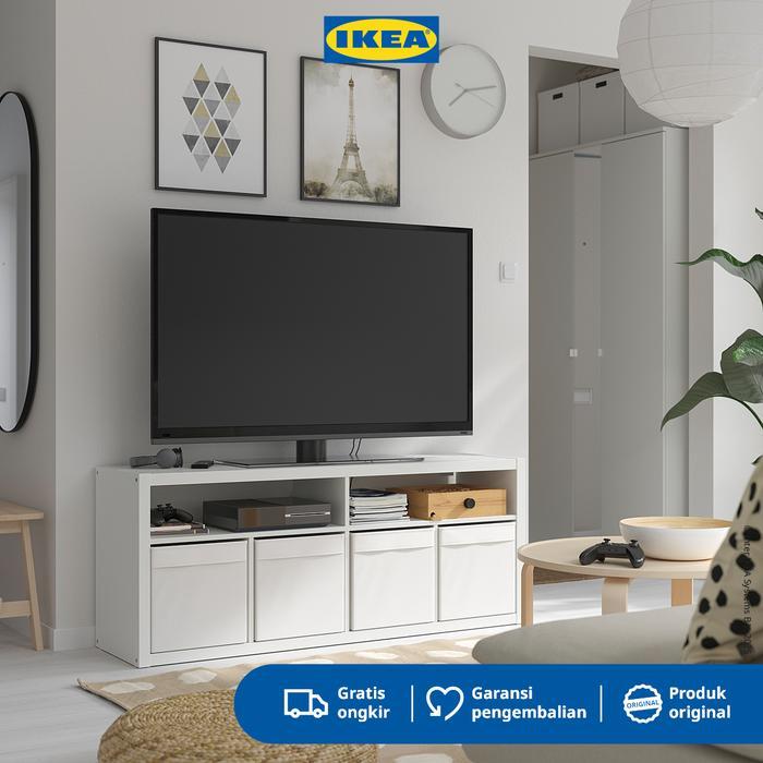 PROMO IKEA KALLAX Meja TV Minimalis Putih 147x60 cm Furniture