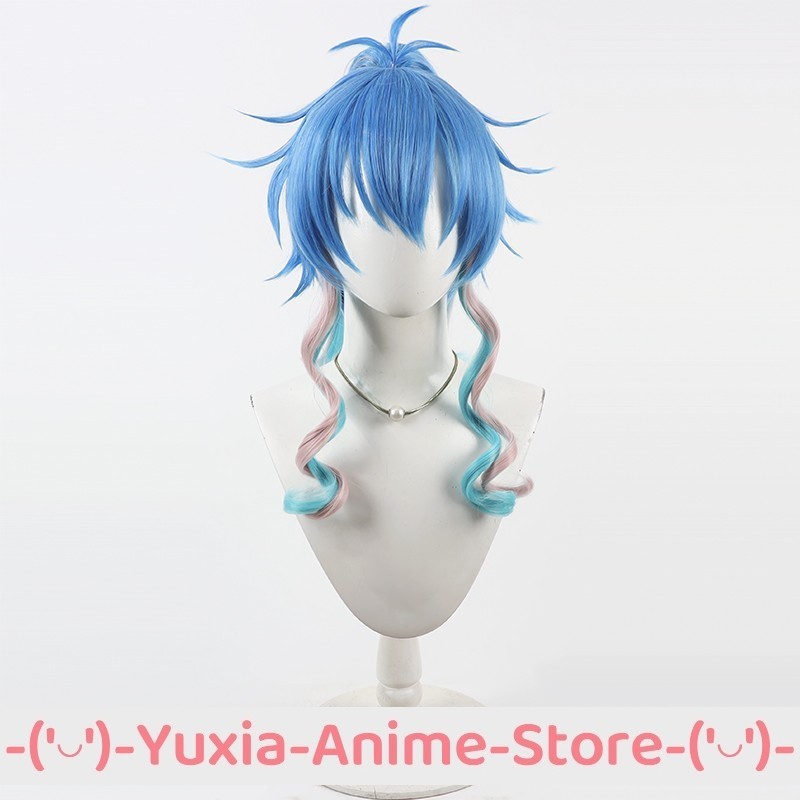 DRAMATICAL MURDER SERAGAKI AOBA COSPLAY WIG WITH PONYTAIL AND CAP GAME ROLEPLAY WIGS AOBA PARTY
