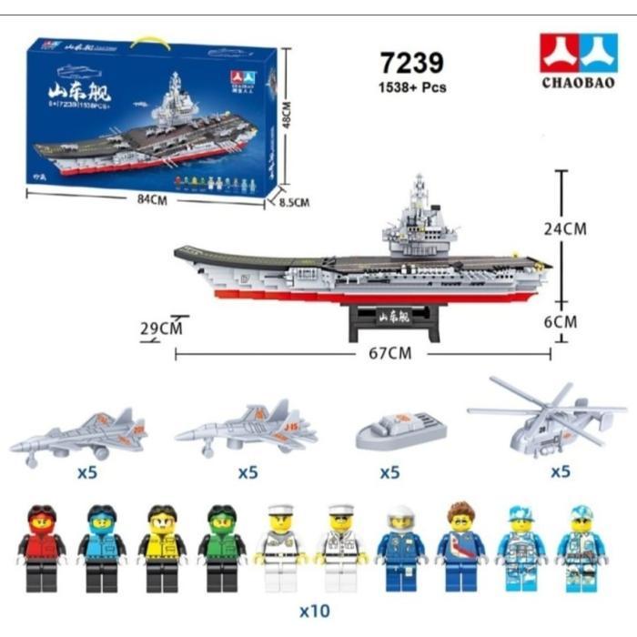 Limited EDition Brick Lego Kapal Perang Induk Besar - Shandong Aircraft Carrier Besar