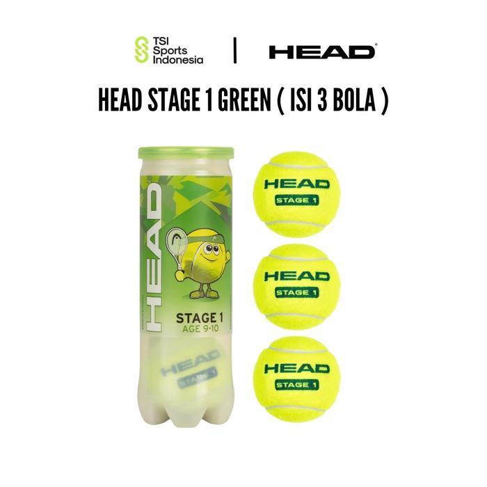 Bola Tenis Anak Head STAGE 1 GREEN / isi 3 Bola / Tennis Ball Junior