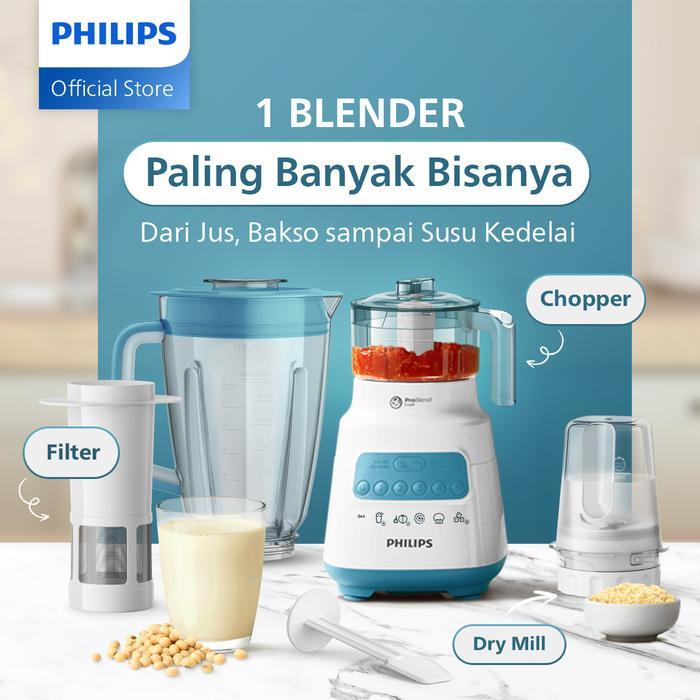 Blender Philips Plastik 2 Liter - 5000 Series Hr2223/60 - Blender Jus - Blender Bumbu Philips (