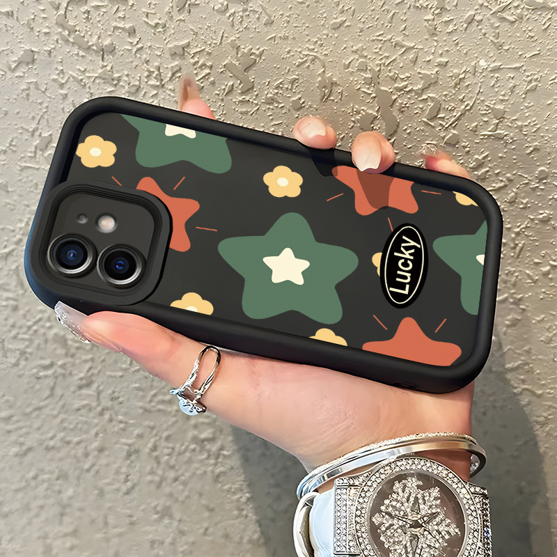 Casing Hp iPhone 11 Pro Max 12 Pro Max 13 Pro Max 14 Pro Max 15 Pro Max Case Chubby Cartoon Star Kas
