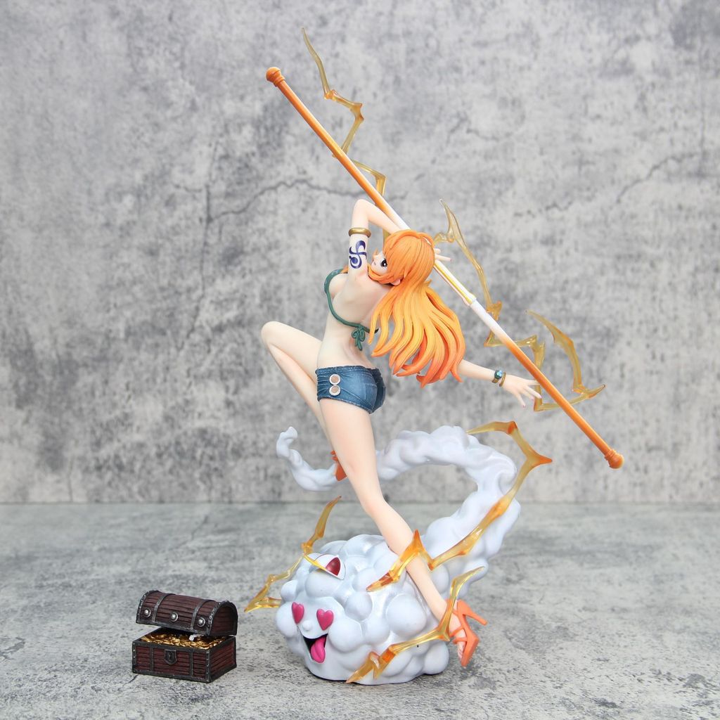 28cm Anime Figures Nami Figure Zeus Action Figure Sexy PVC Statue Toys Statue Model Collection