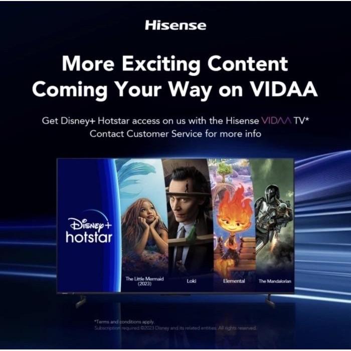 [ORI] TV Smart 43 Inch TV Hisense 43E6K 4K HDR Vidaa Smart DVBT-2