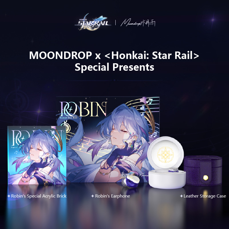 MOONDROP ROBIN Earphone Honkai Star Rail Robin's Earphones TWS Hybrid Dynamic Driver + Planar Driver