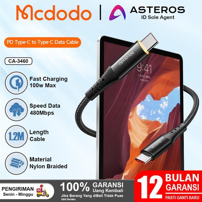 MCDODO Kabel Type C to Type C Auto Disconnect Fast Charging 100w CA-2840