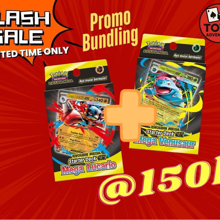 [Promo Bundling] 1 Starter Deck Mega Lucario Dan 1 Starter Deck Mega Venusaur - Pokemon Tcg -