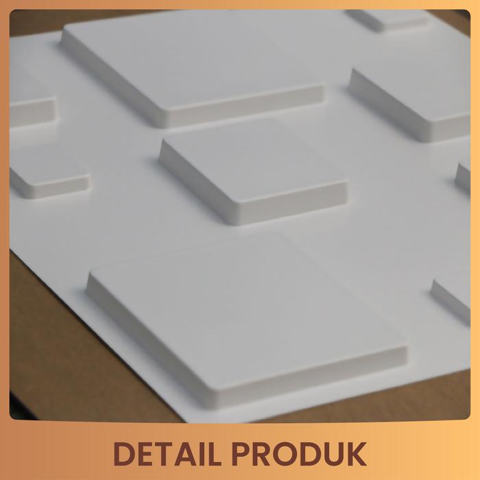 Wall Panel 3D Pvc Ukuran 30Cm X 30Cm Warna Putih Dekorasi Dinding Wallpaper Dinding Panel /