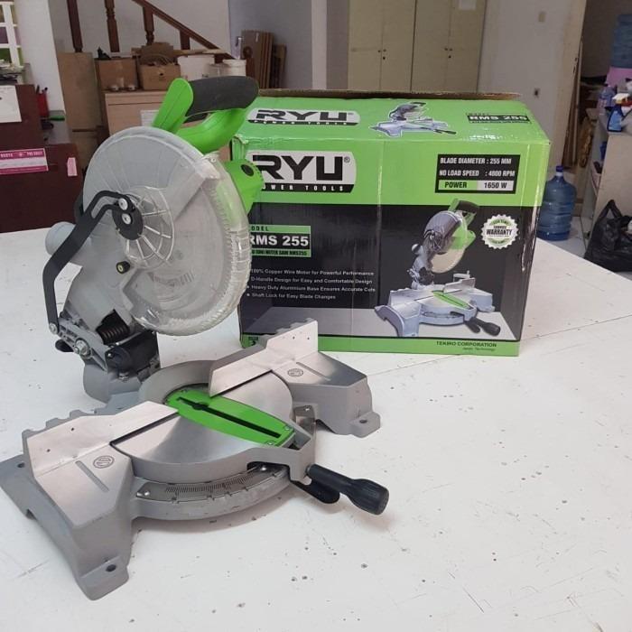 MITER SAW RYU RMS 255 POTONG ALUMUNIUM 10 INCHI