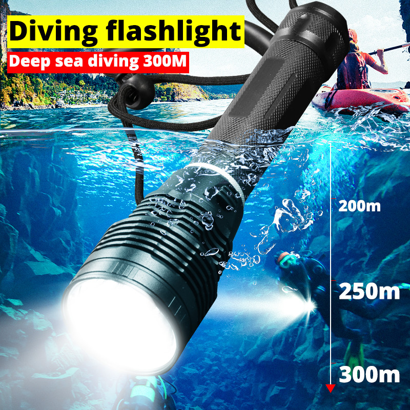 XHP70.2 Diving flashight 26650 IPX8 Waterproof Scuba Diving light diving torch Lamp lanterna Powerfu