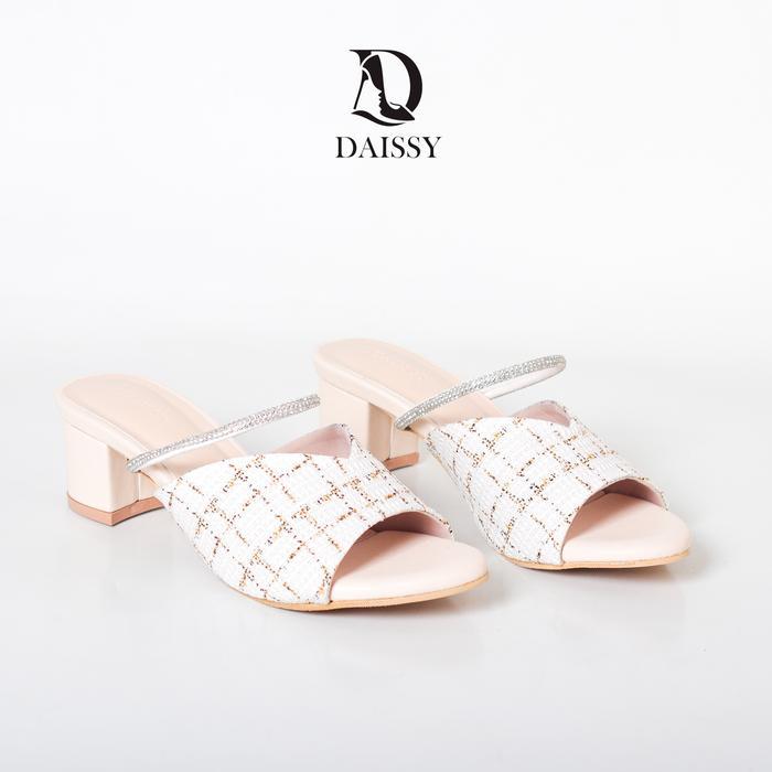 DAISSY Katniss Mules Wanita Heels 5cm Big Size Jumbo Black Shoes