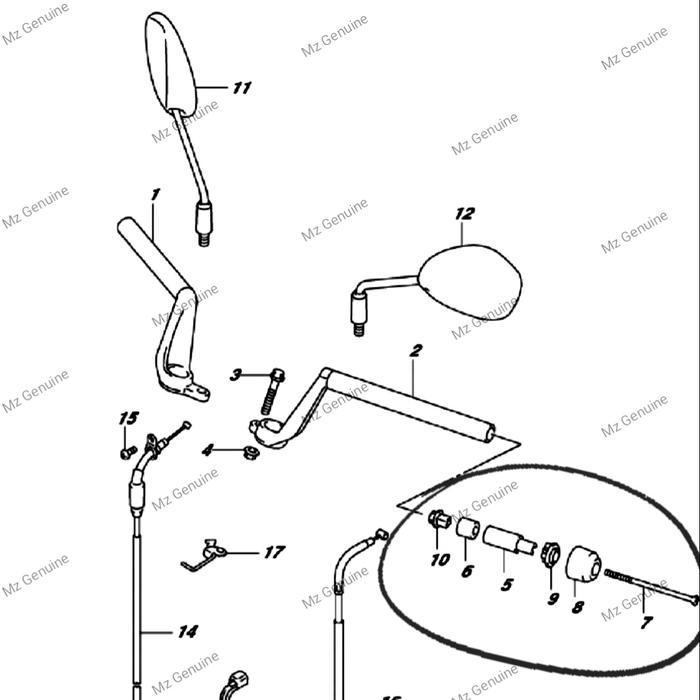 SET BALANCER JALU STANG HITAM SATRIA FU 150 FI INJEKSI ORIGINAL SGP