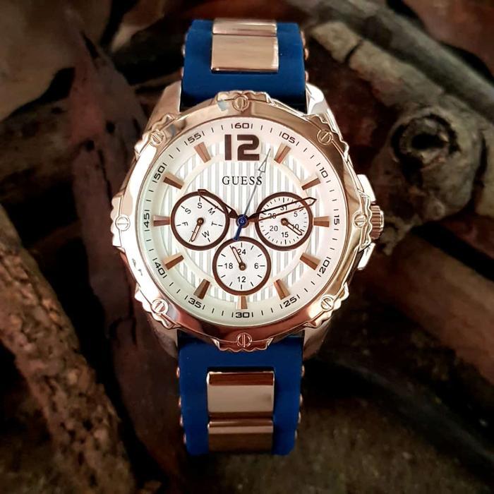 (Jual-1225) Jam Tangan Wanita Guess W0325L3 W0325L8 Strap Rubber Fullset