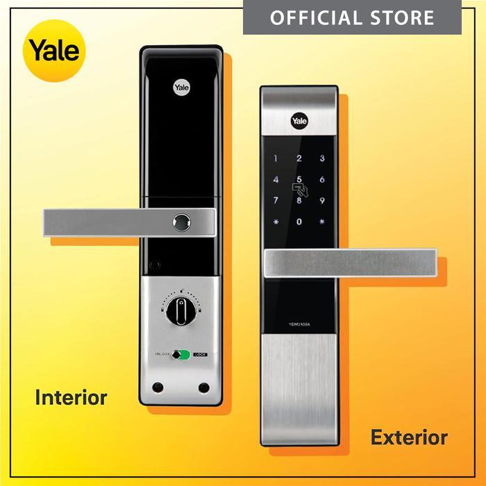 YALE DIGITAL LOCK YDM3109A SILVER KUNCI PINTU DIGITAL PIN, RFID CARD & ANAK KUNCI