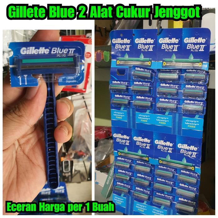 Eceran gilette blue 2 harga per 1 buah alat cukur jenggot kumis gilete blue 2 mata pisau