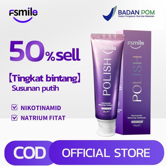 BPOM-FSMILE Pasta Gigi Pemutih Pasta Gigi Niacinamide, Memutihkan Gigi, Menyegarkan Nafas,