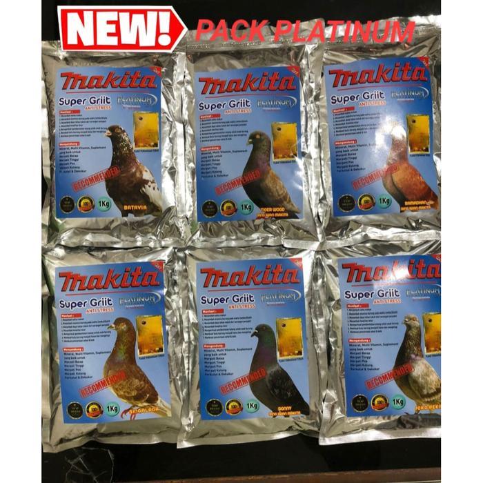Grit Makita Platinum Super Asinan Burung Merpati Dekukur Puter Dara Makanan Burung