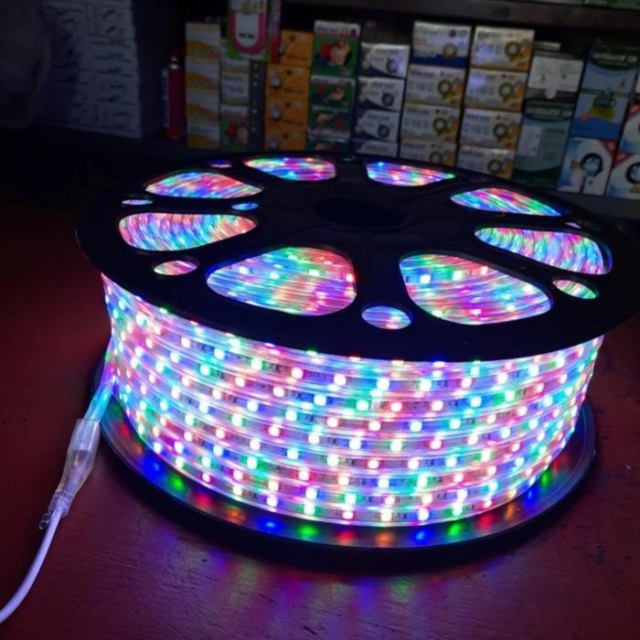 Lampu LED strip RGB selang 100 METER SMD 5050 220v RGB 100M WATERPROOF