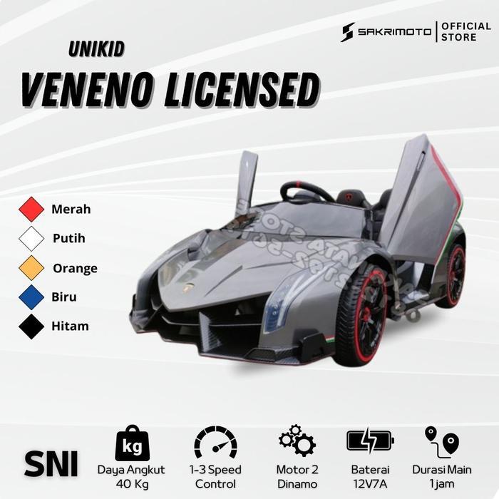 mainan anak laki laki mobil aki Lamborghini Veneno Lisensi - INSTANT
