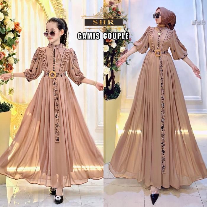 READYORI SHR MAXYDRESS COUPLE MOM&KIDS BORDIR SUPER CANTIK KODE 1115