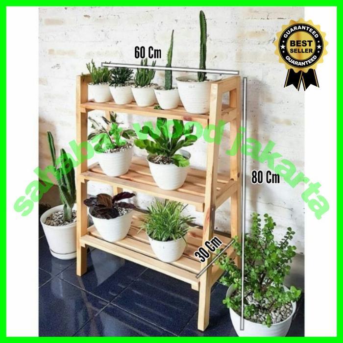 Rak bunga susun kayu 3 Rak tanaman Rak serbaguna Rak susun Rak sepatu