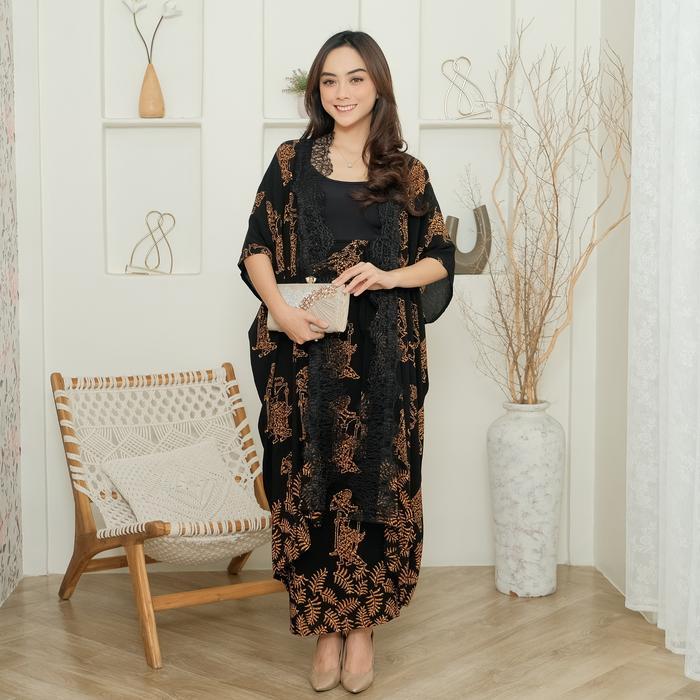 ANDIN Set Outer Lace dan Rok Lilit Batik Wayang