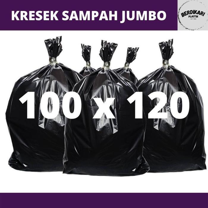N3W (8pcs)Kantong Plastik Kresek Sampah Hitam Besar Jumbo 100 x 120 cm