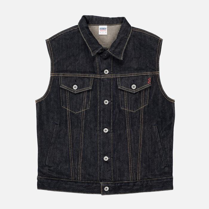 Iron Heart 21oz Selvedge Denim Modified Type III Vest - Indigo
