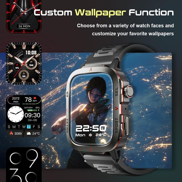 Aolon Tetra S3 Smartwatch Asli Eksklusif Aolon Wallpaper Baterai 420mAh Panggilan Bluetooth Jam