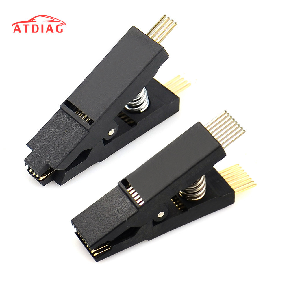 STOK TERBATAS  Programmer Testing Clip SOP8 SOP SOIC 8 SOIC8 DIP8 DIP 8  SOP16 Pin IC Test Clamp 0UE