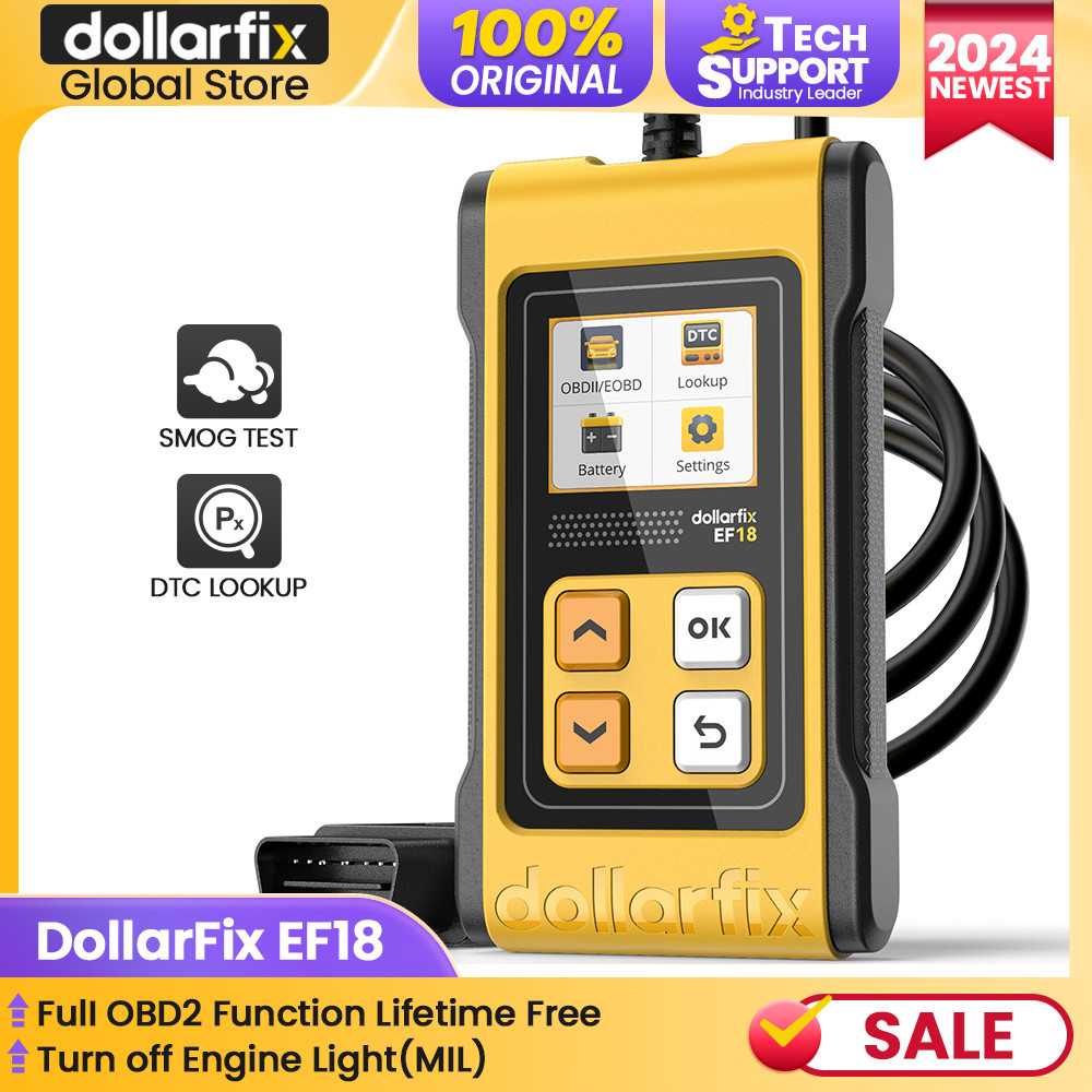 FLASH SALE    DollarFix EF18 OBD2 Scanner Automotive Car Diagnostic Tool ODB2 Code Reader Erase Erro