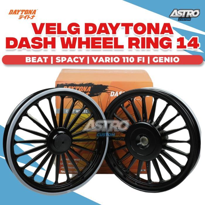 Daytona Velg Ring 14 Beat Pop Deluxe Scoopy Stylish Vario 110 FI ESP Genio Spacy Dash Wheel Depan